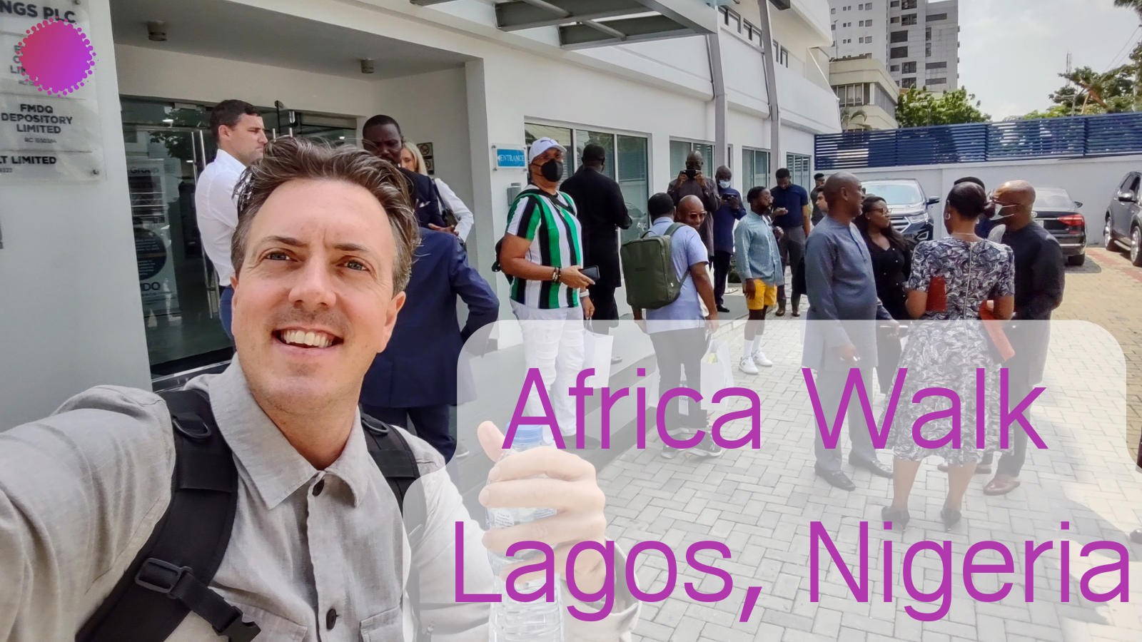 Africa continent with tech and innovation overlays