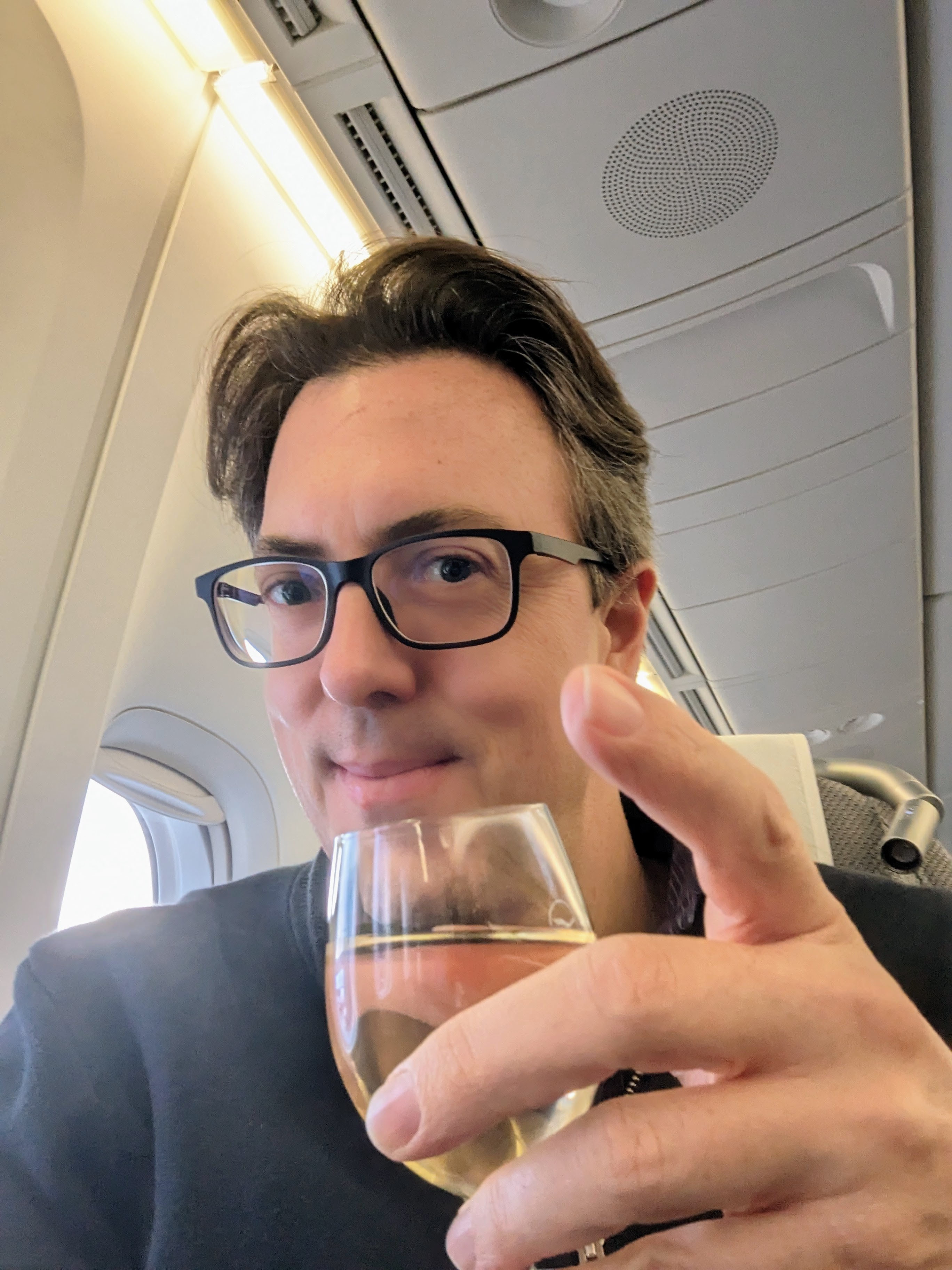 Roman Weishäupl waiting at Frankfurt Airport early morning