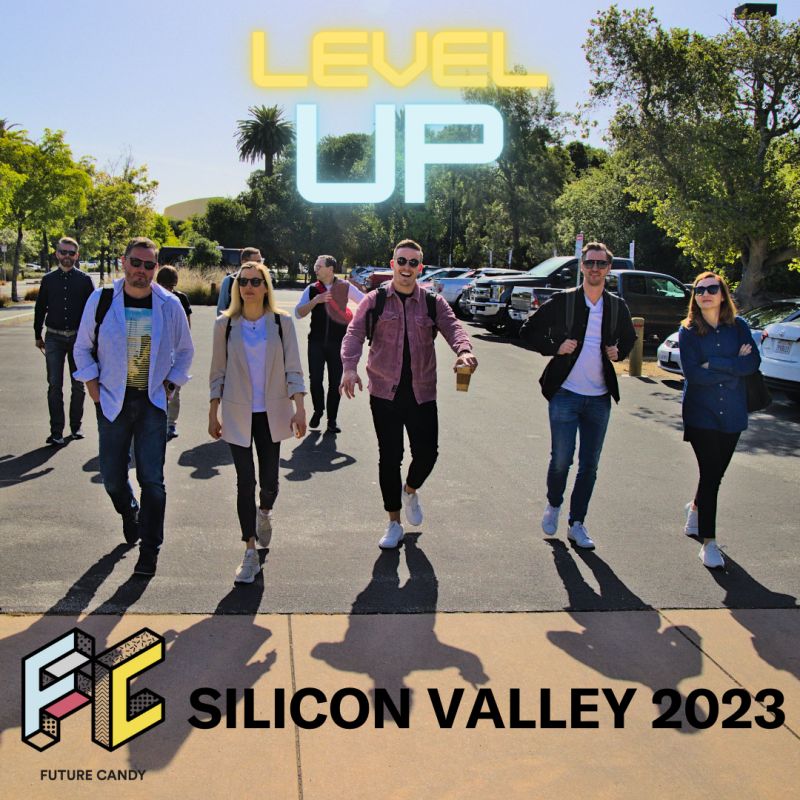 Roman Weishäupl enjoying coffee by the San Francisco Bay with a view of the city skyline